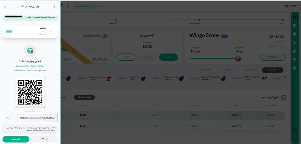 واریز و برداشت در بروکر وینگو مارکتس